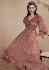 Seine Mist Dress (Plum Pink)