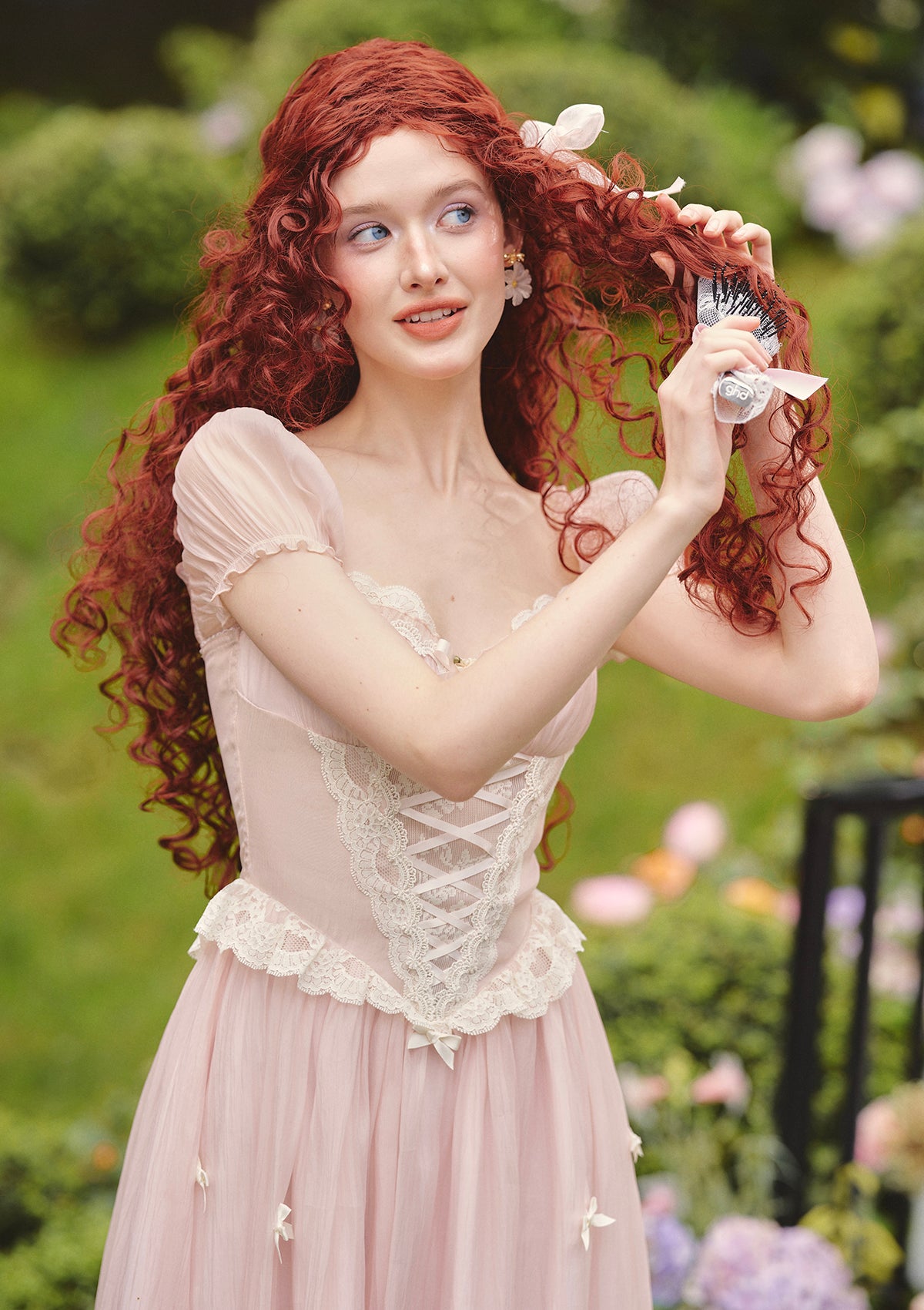 Pink Mist Fairy Corset Dress In-stock / S