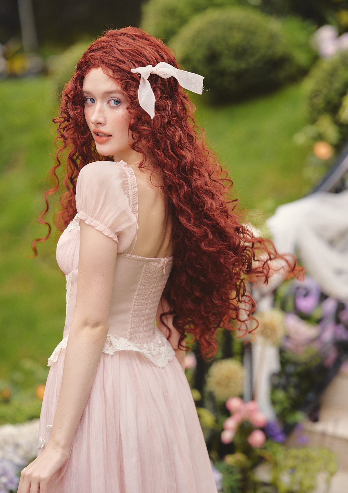 Pink Mist Fairy Corset Dress In-stock / S