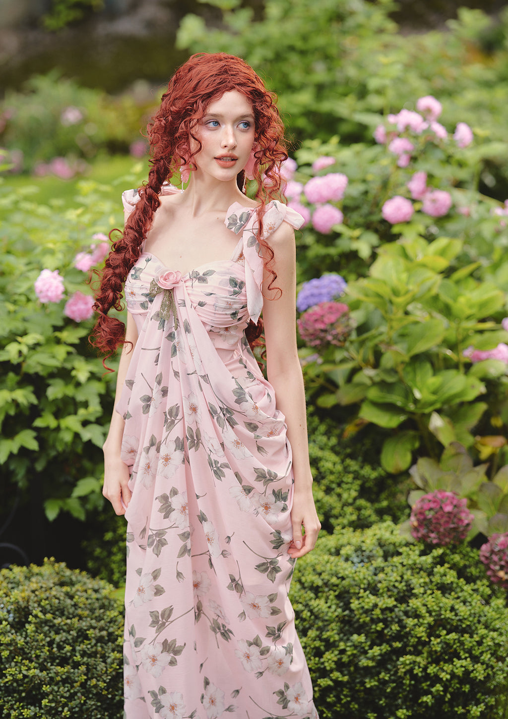 Lace Trimmed Floral Dress カーディガン付き 20250509Lacemade_F_00566_1024x