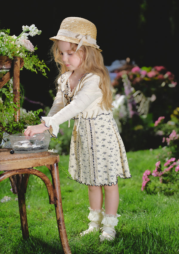 Toddler Girl Blueberry Knit Cardigan