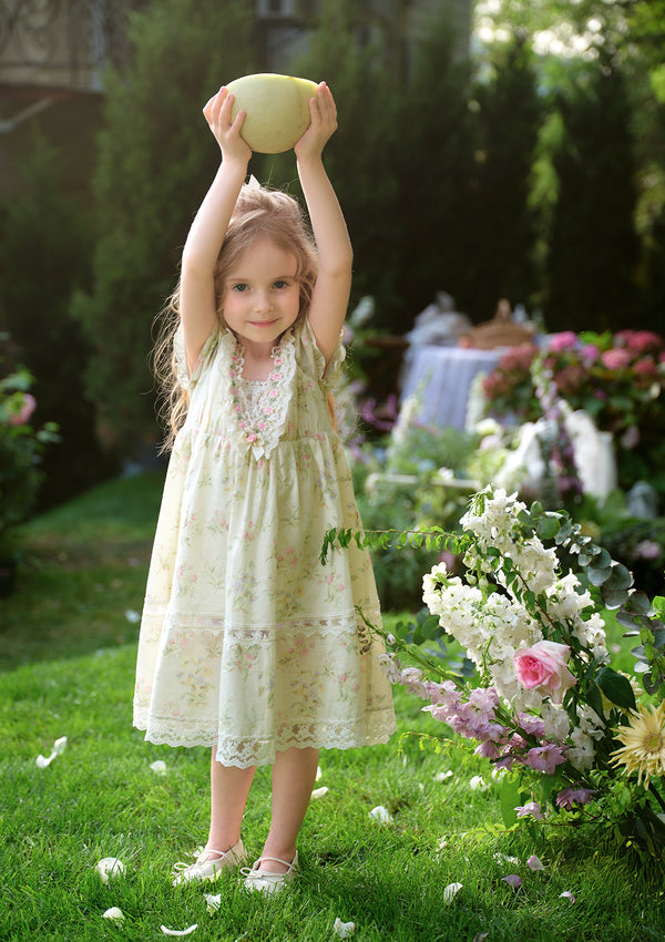 Toddler Girl Garden Tea Party Corset Dress