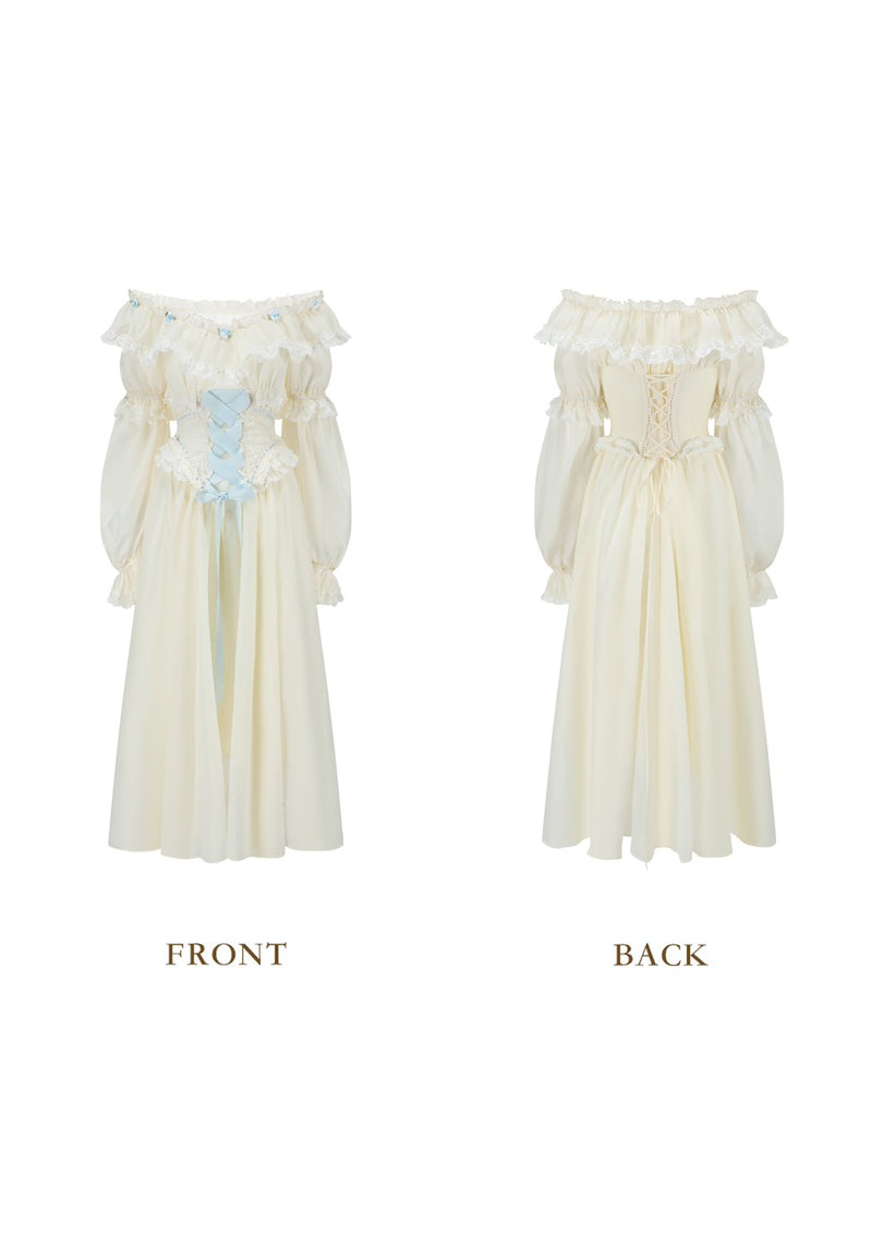 Blue Hydrangea Corset Dress
