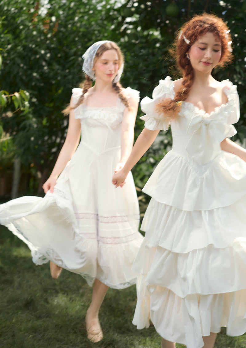 "Pure White" Coral Island Corset Dress