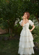 "Pure White" Coral Island Corset Dress
