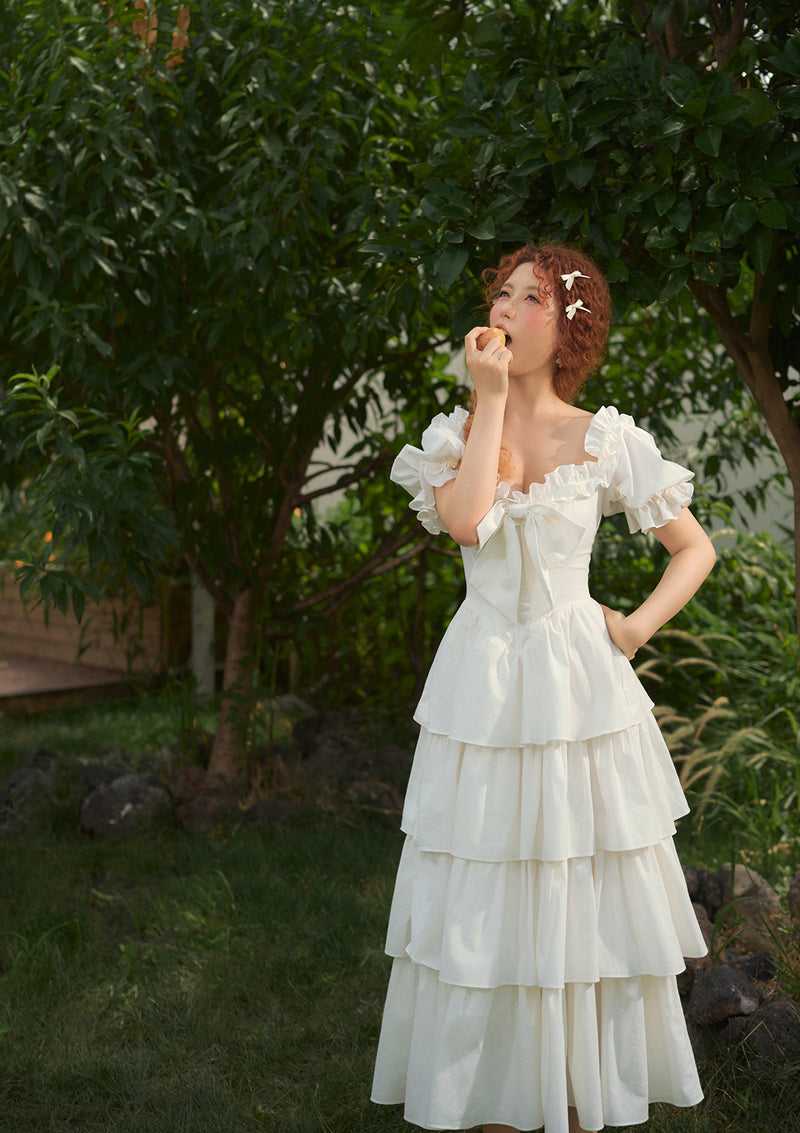 "Pure White" Coral Island Corset Dress