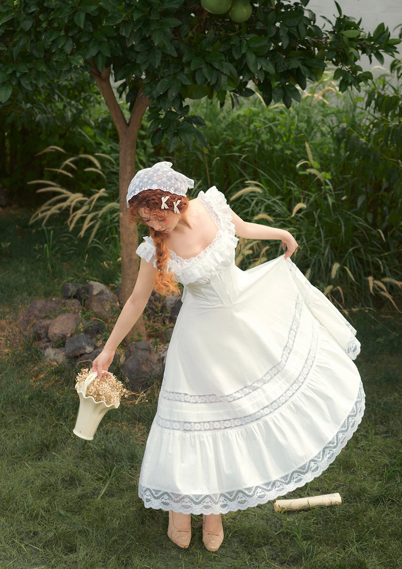 lacemade white dress Pure White" Garnet Corset Dress