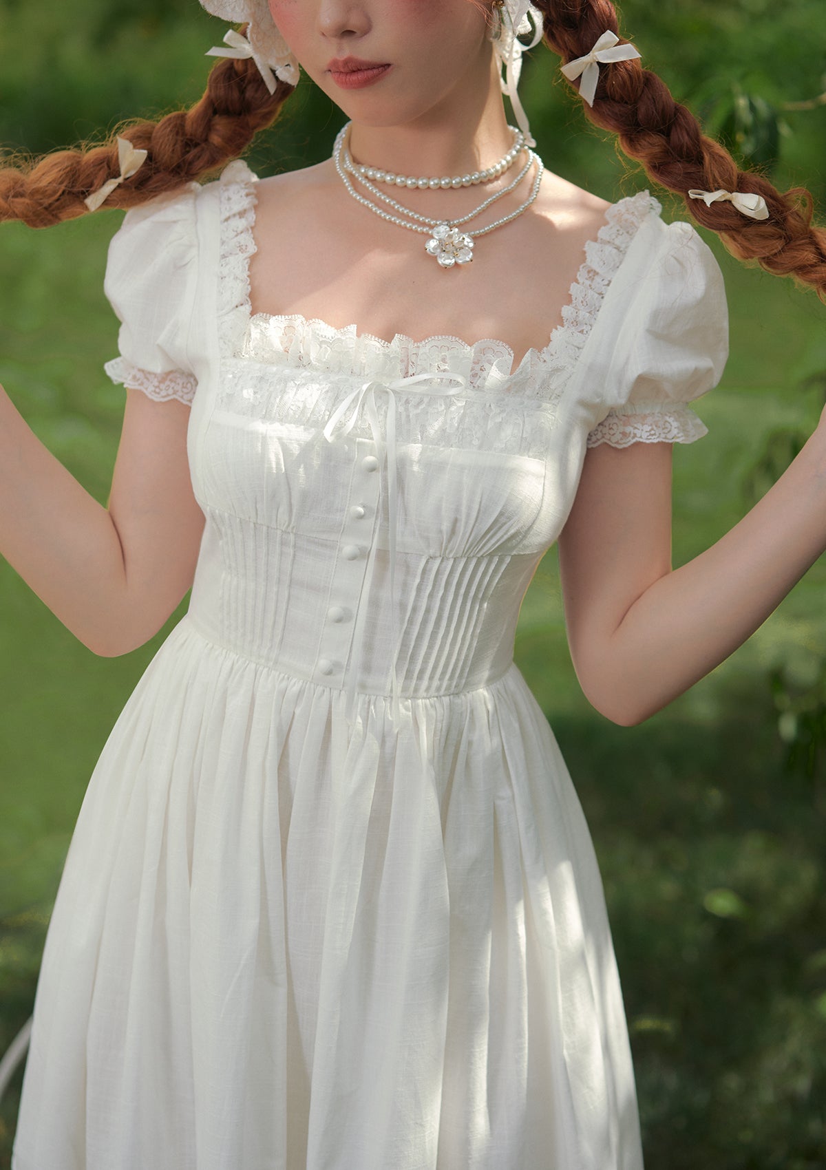 knee length dresses for ladies Pure White