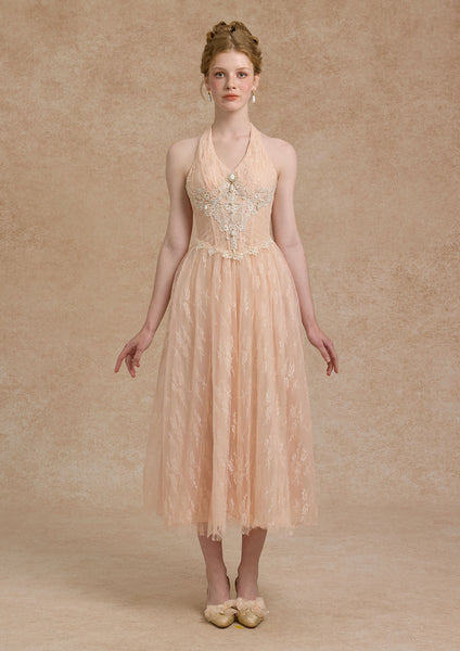 chinese dress ladies Lace Lover Letter Corset Dress In-Stock / M