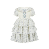 Toddler Girl Blue Dollhouse Corset Dress