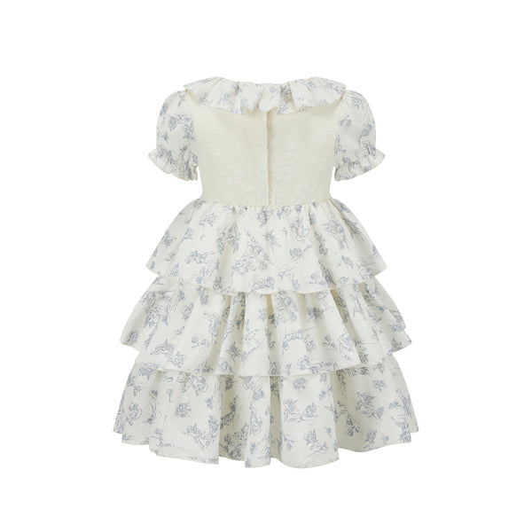 Toddler Girl Blue Dollhouse Corset Dress