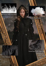 Black&White Warrior Down Coat (Black)