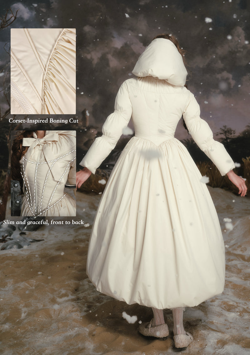 Black&White Warrior Down Coat (White)