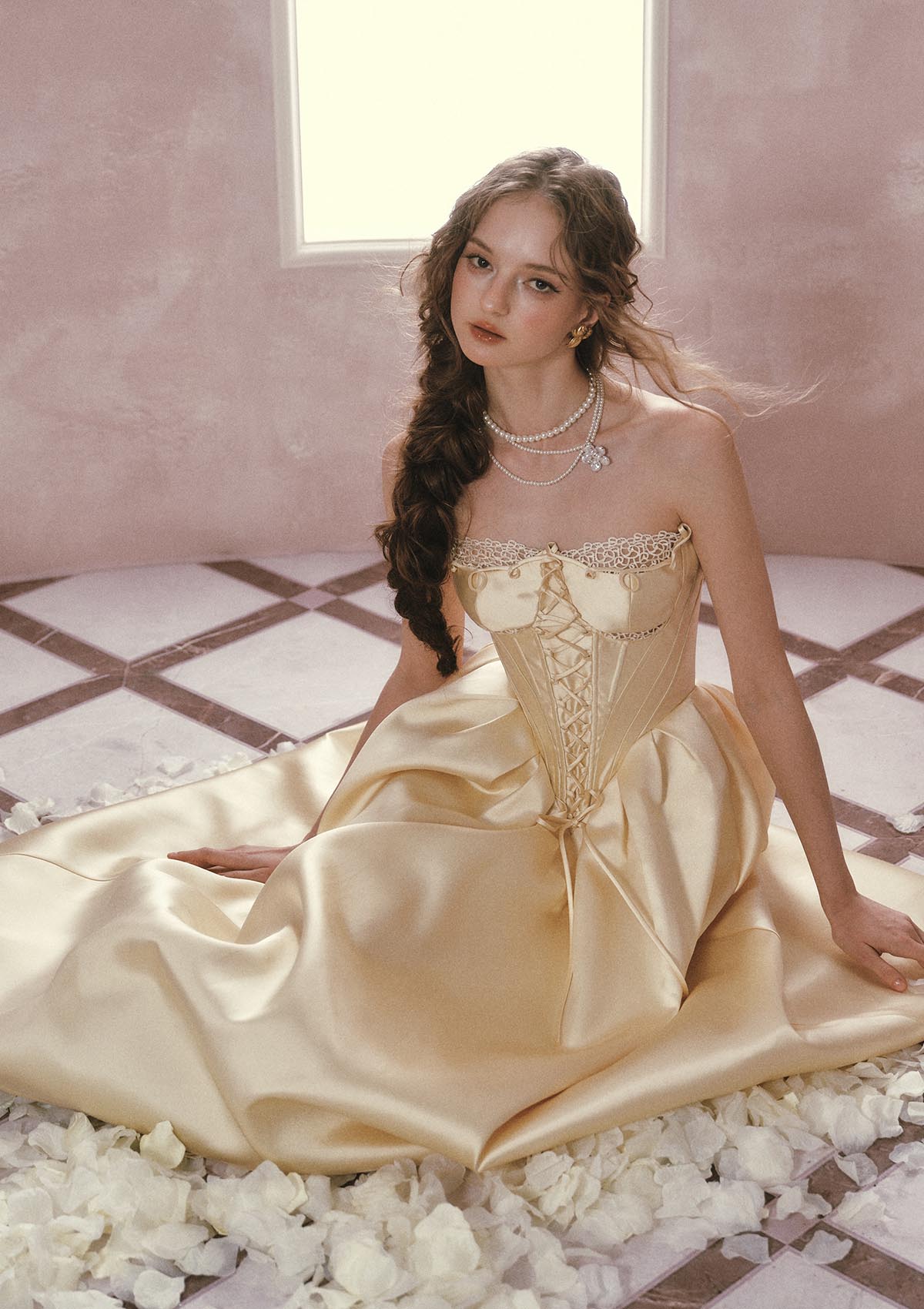 Love Flower Notes Corset Dress