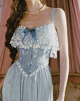 Ice Jade Flower Corset (underbust)