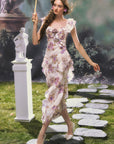 Purple Iris Swayed by Wind Dress