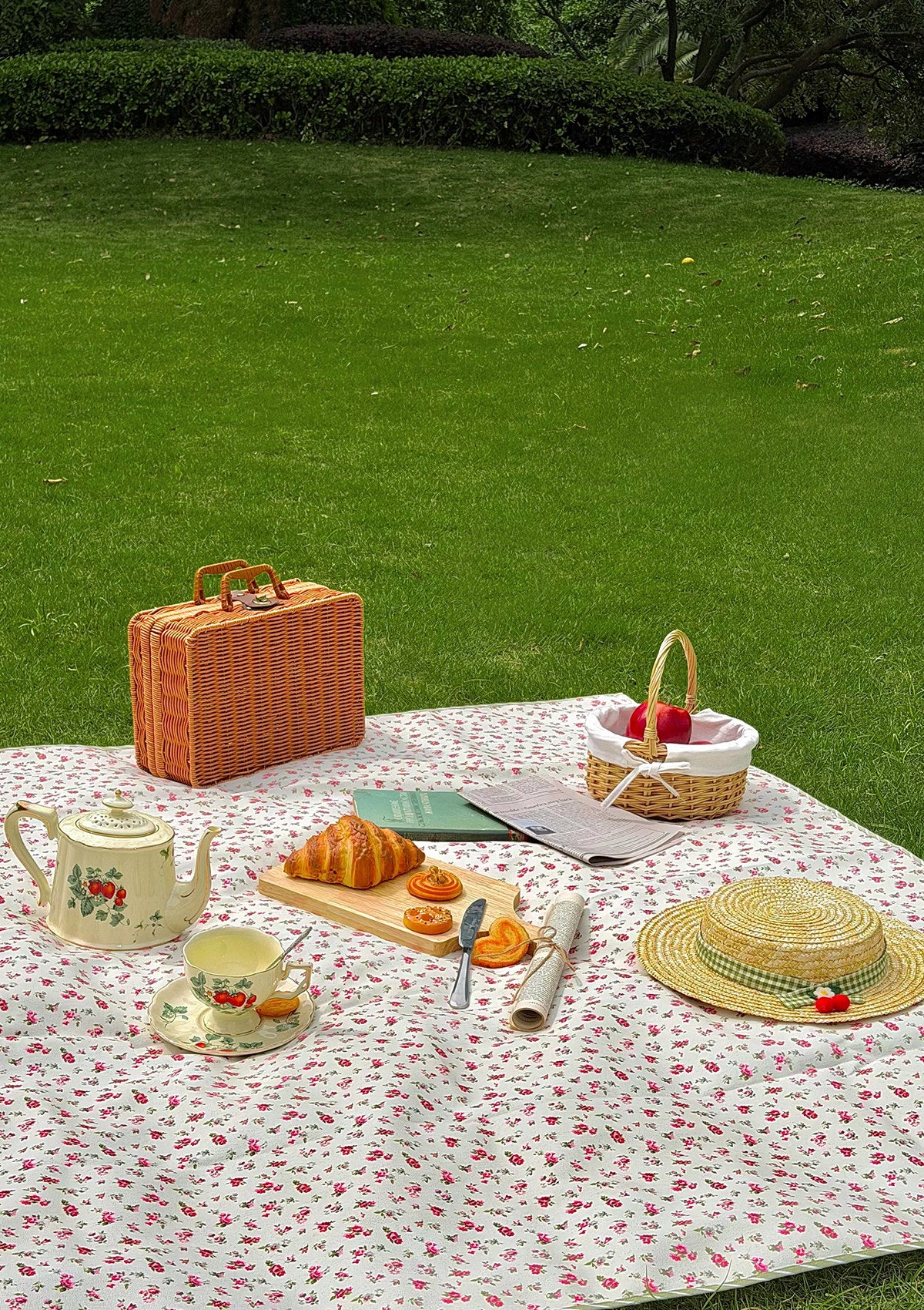 Spring Garden Floral Picnic Blanket