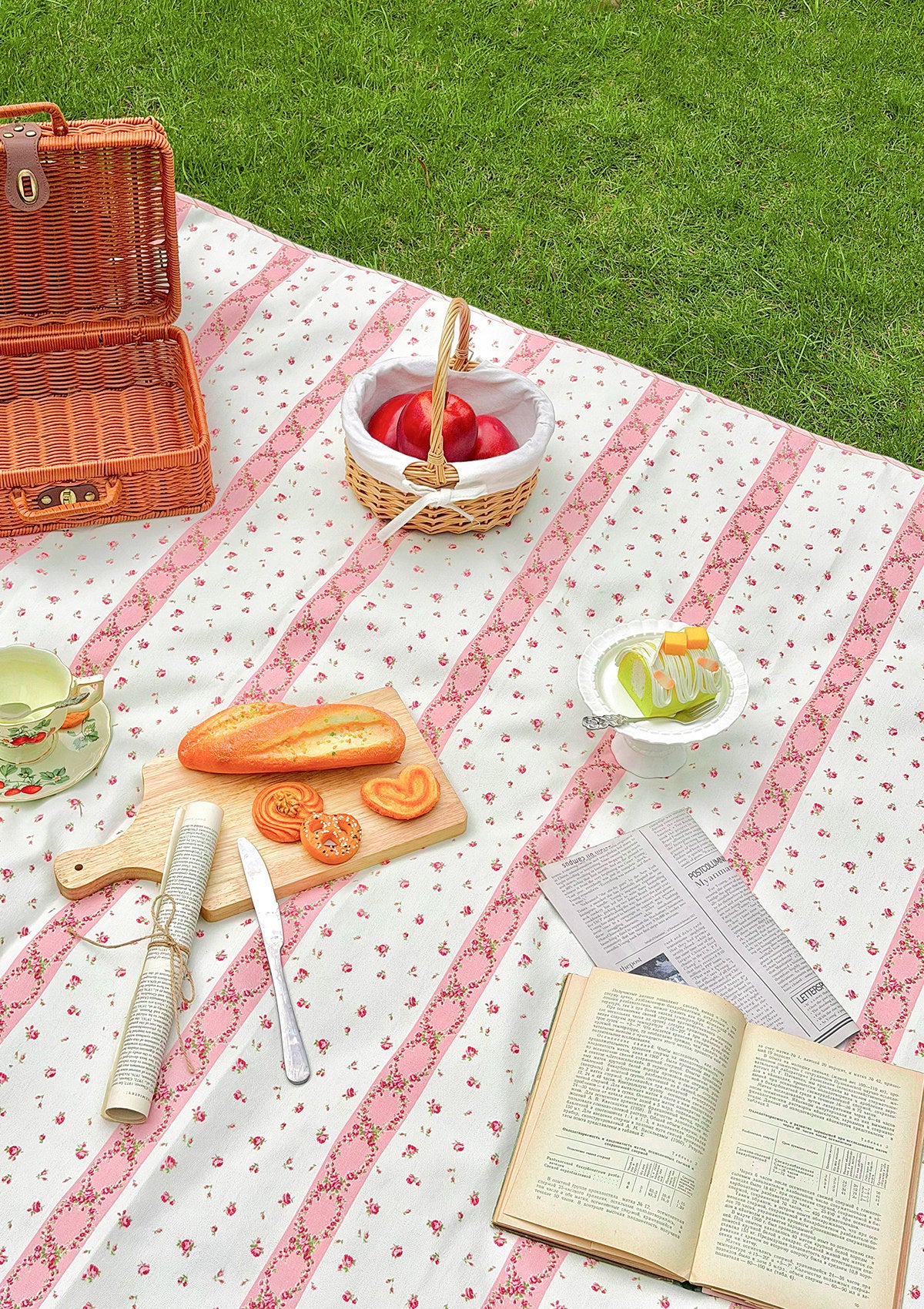Spring Garden Floral Picnic Blanket