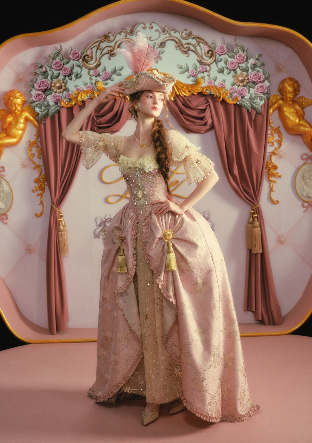 Blush-Gold Era: Crowning Glory Gown
