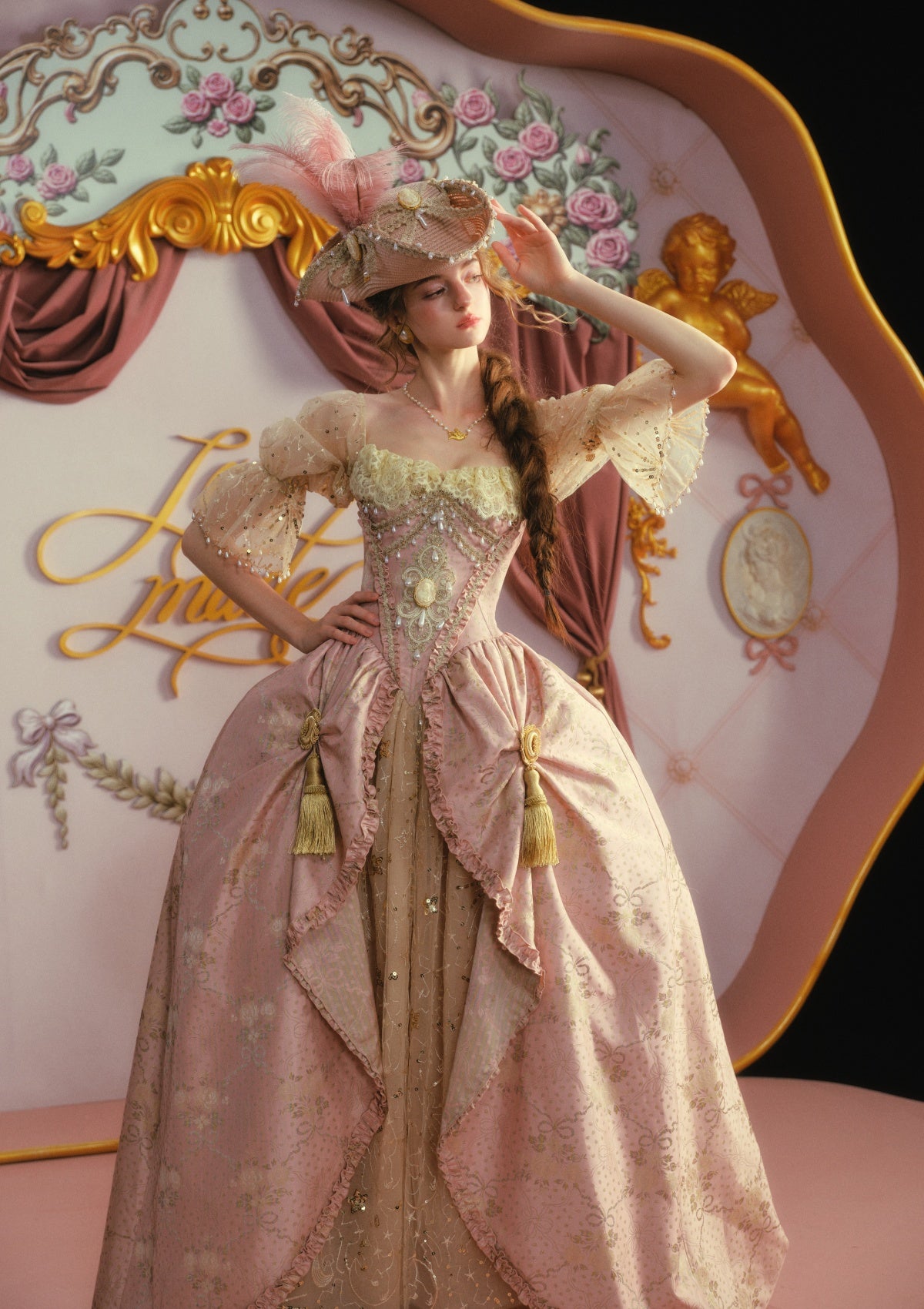 Blush-Gold Era: Crowning Glory Gown
