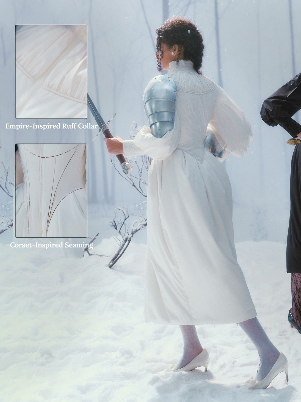 Warrior II Down Puffer Coat — White