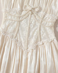 Lacemade coquette white dress - Hourglass lace and satin midi