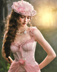 Pink Crabapple Blossom Corset Dress