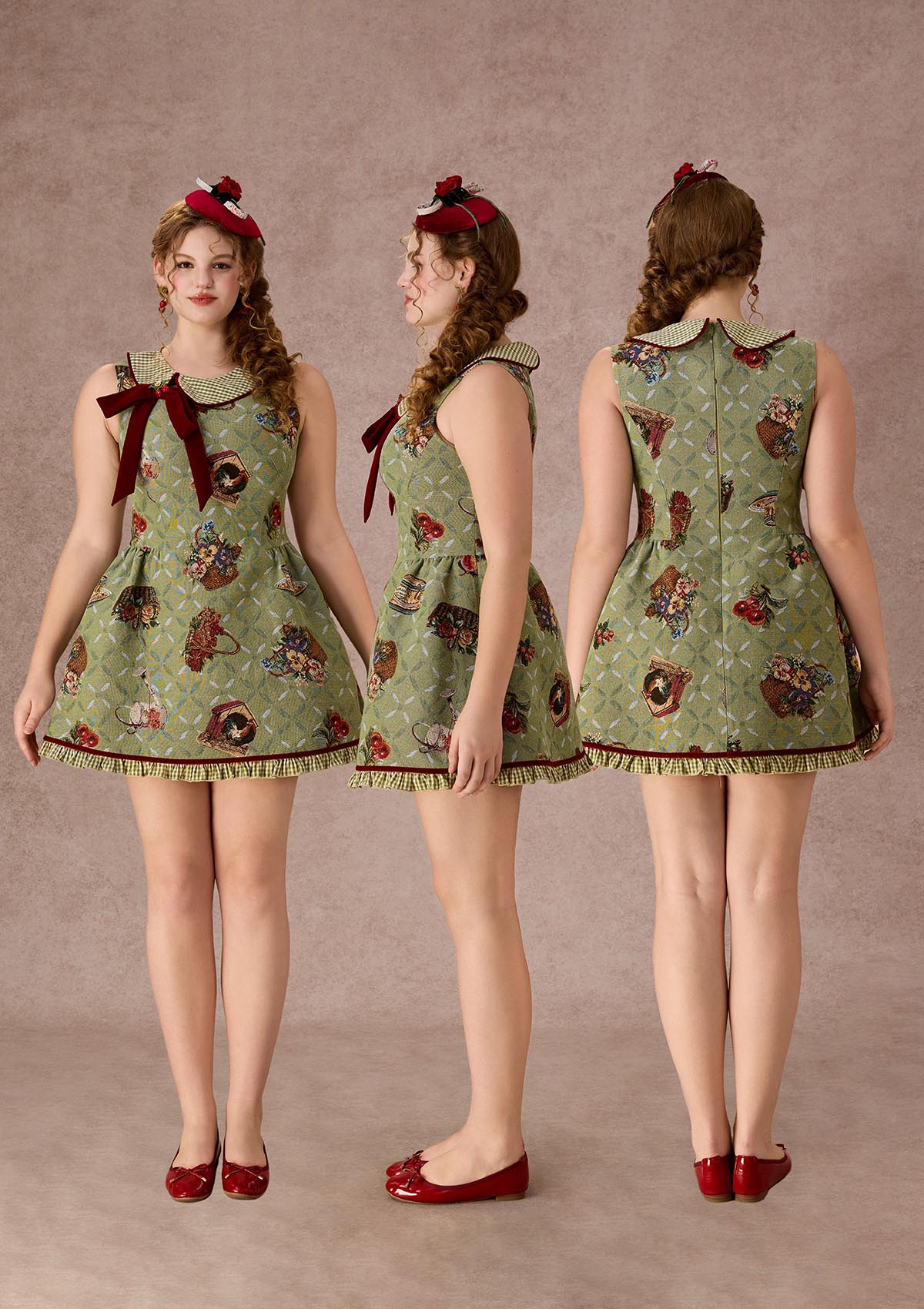 Curve&Plus Berry Basket Dress