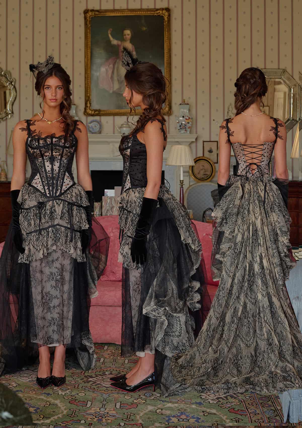 Black Secret Fan Corset