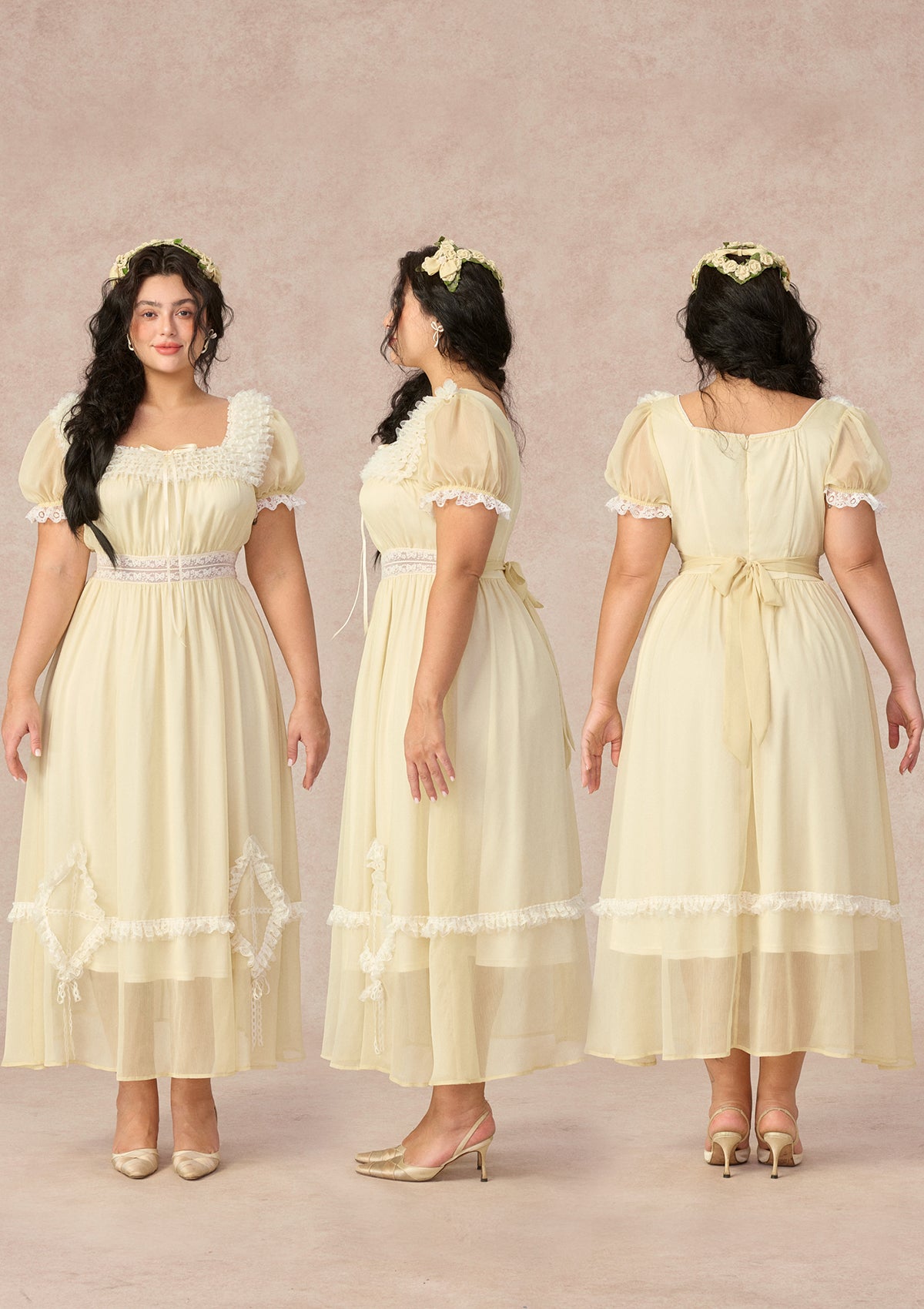 Curve&Plus Yellow Kite Dress