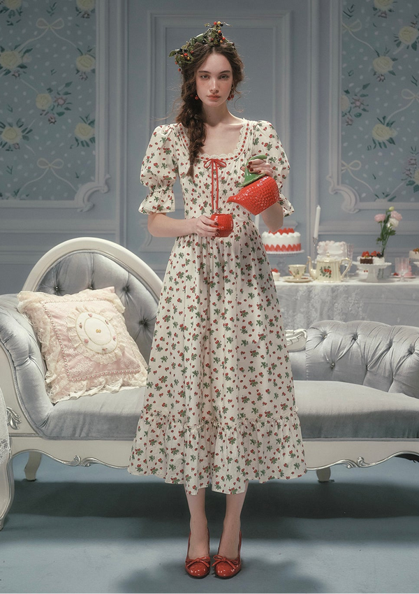 Wild Strawberry Paradise  Dress