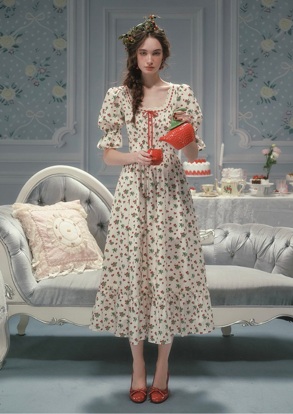 Wild Strawberry Paradise Dress