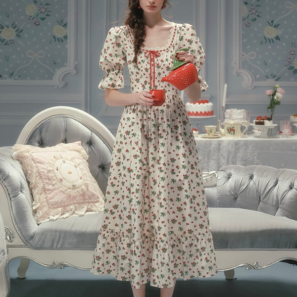 Wild Strawberry Paradise Dress