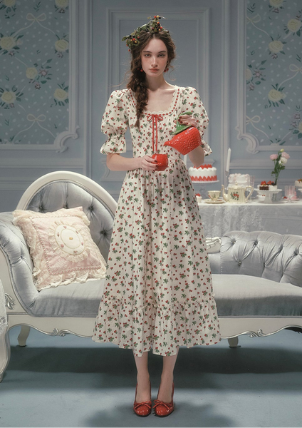 Wild Strawberry Paradise Dress