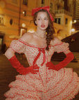 Crimson Velvet Waltz Dress