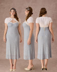 Curve&Plus Azure Coral Dress (Long)