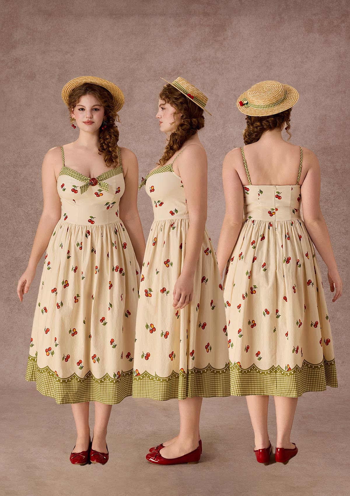 Curve&Plus Wild Cherry Dress（Long）