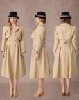 Curve&Plus Cream Tea Trench Coat