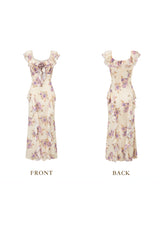 Purple Iris Swayed by Wind Dress