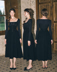 Courtyard Rendezvous Knit Dress (Black)