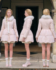 Powder Snow Rose Puffy Down Jacket  (pink)