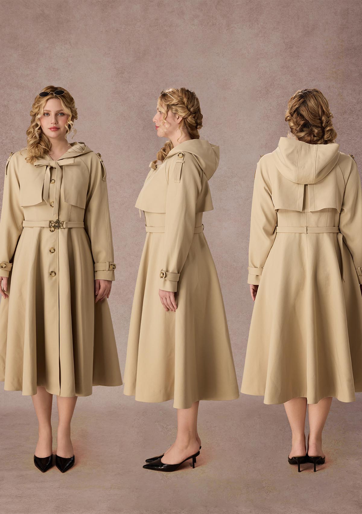 Curve&amp;Plus Western Road Trench Coat