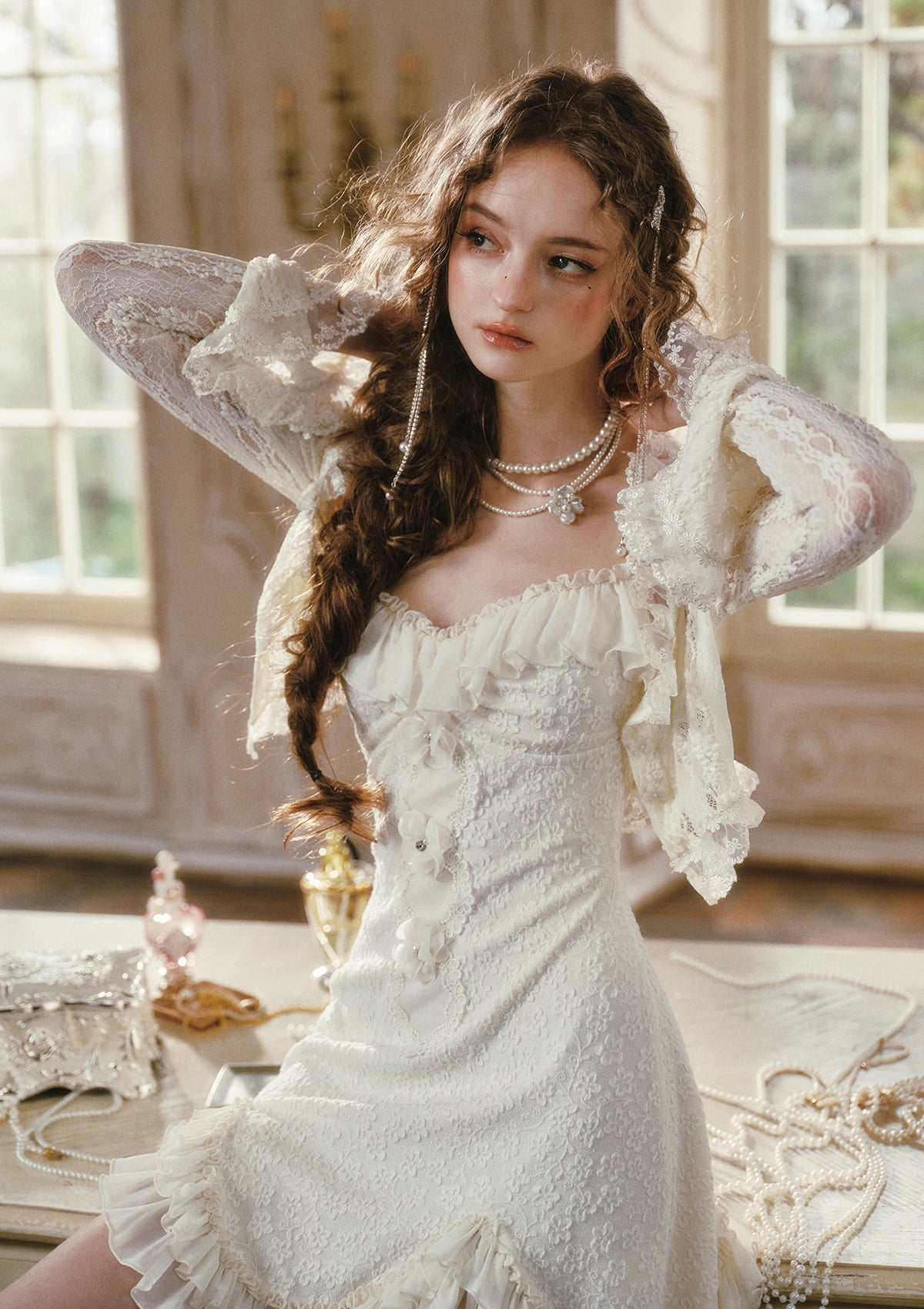 Misty Cloud Blooms Dress