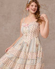 Curve&Plus Girl in Blue Wind Dress