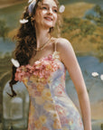 Oil Paint Floral Court Dress