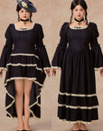 Curve&Plus Safir Mavi Vals Korse Elbise