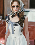 Sailor Love Letter Dress (Navy)
