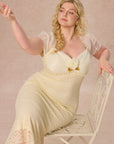 Curve&Plus Cream Letter Dress
