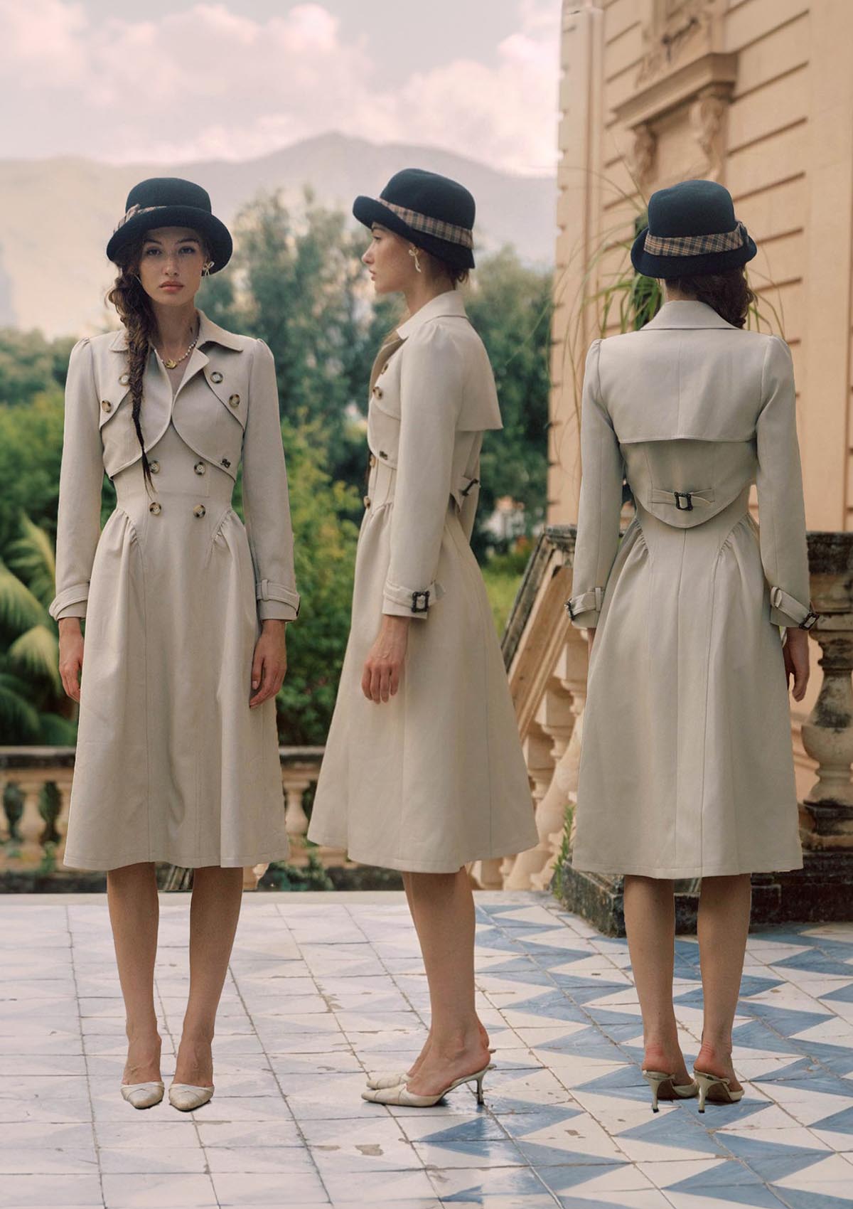 Cream Tea Trench Coat