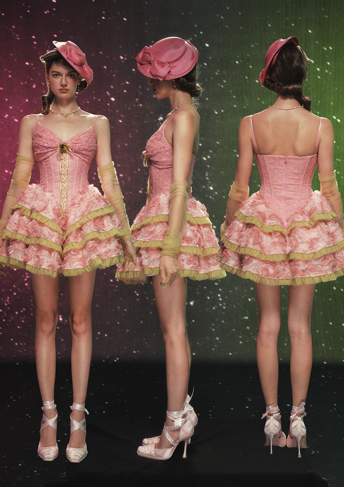 Wicked Inspired Corset Dress | Glinda Mini Dress - Lacemade Pre-Order / Xs